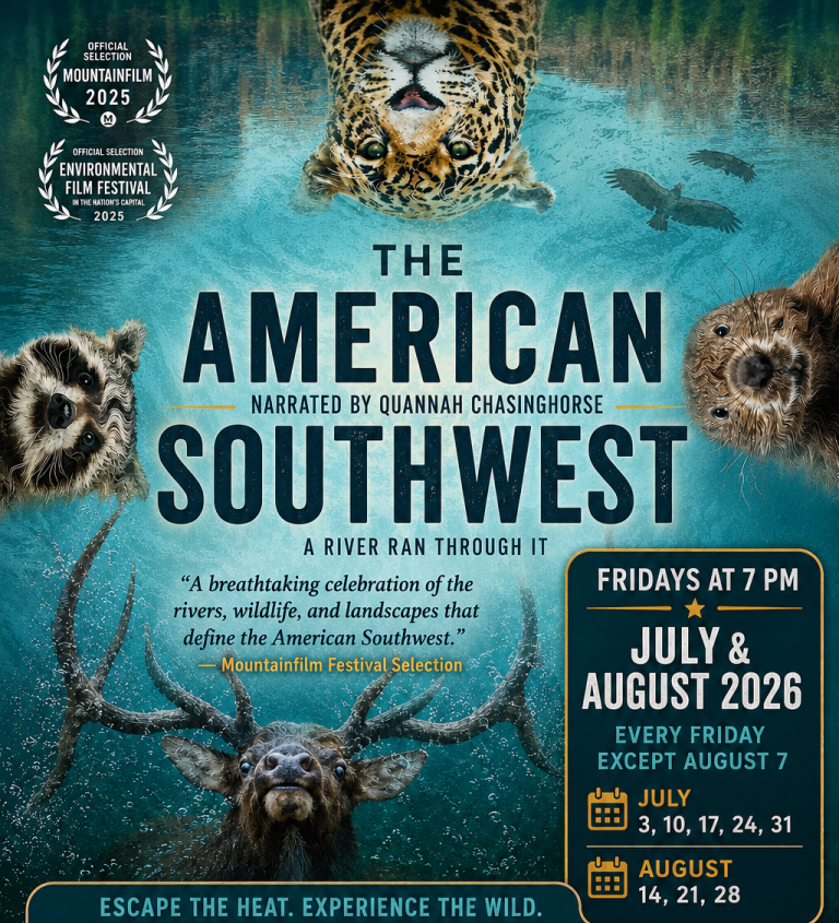 The American Southwest movie poster including showtimes - Fridays at 7 PM in July and August.