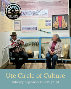 Ute Circle of Culture. Saturday, September 19, 2026 at 2 PM.