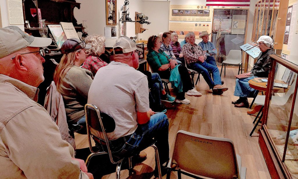 Attendees at a museum program about the Disappointment Valley.